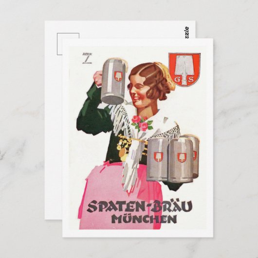 Spaten Brä u - Hohlwein Postkarte (Vorne/Hinten)