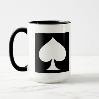 Spaten-Design-schwarz und weiß Tasse
