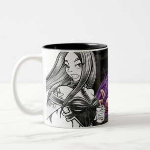 Spaten-Farbe u. Skizze Zweifarbige Tasse