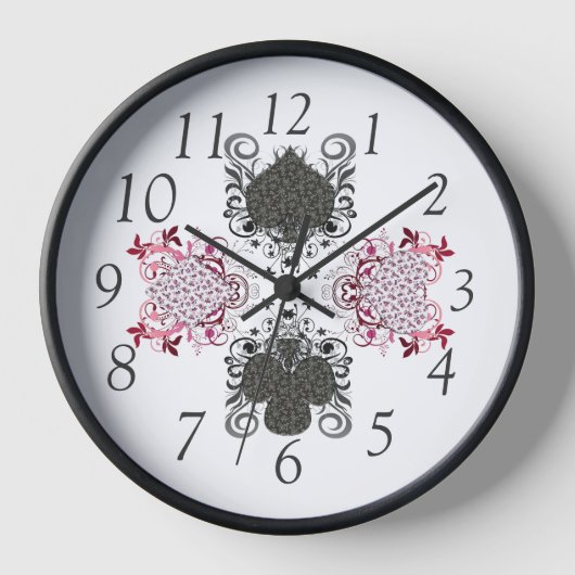 Spaten, Herz, Verein, Diamant Wanduhr (Vorderseite)