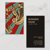 Spatentätowierung 3 visitenkarte (Vorne/Hinten)