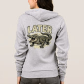 Später Alligator Kapuzenpullover - Maßgeschneidert Hoodie (Rückseite)