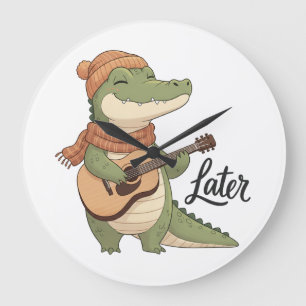 „Später, Alligator“ T-Shirt Große Wanduhr