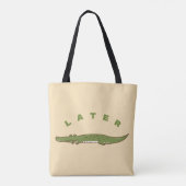 Später Alligator Tote Bag - Quirky Farewell Design Tasche (Rückseite)