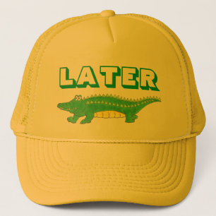 Später Gator Green Alligator Croc Crocodile Reptil Truckerkappe