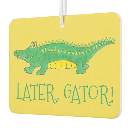 Später Gator Green Yellow Alligator Croc Crocodile Autolufterfrischer (Links)