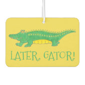 Später Gator Green Yellow Alligator Croc Crocodile Autolufterfrischer (Vorderseite)