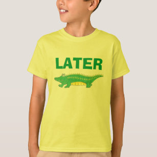 Später Gator Green Yellow Alligator Tee Shirt