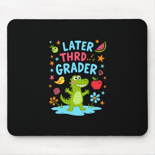 Später Gator Lustiger Alligator Kinder Niedlich Dr Mousepad (Vorne)