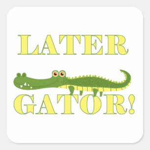Spater Gator Quadratischer Aufkleber