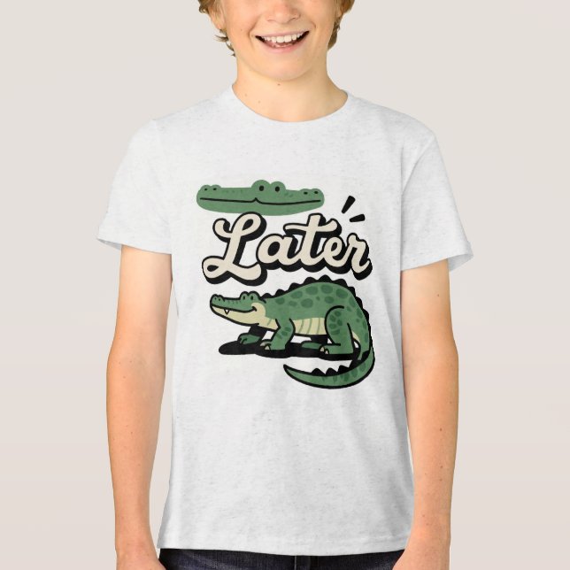 Später Gator: Unterwegs Tri-Blend Shirt (Vorderseite)