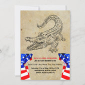 Später geht der Alligator die Party Einladung weg (Vorderseite)