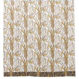 Später Herbst auf einem Duschvorhang