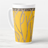 Später Herbst auf einer großen Latte-Tasse Milchtasse (Linke Ecke)