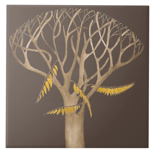 Später Herbst auf einer Keramik (B) Fliese (Vorderseite)