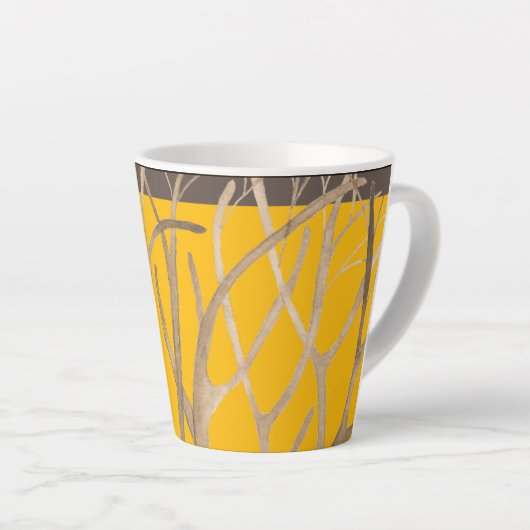 Später Herbst auf einer kleinen Latte-Tasse Milchtasse (Rechte Ecke)