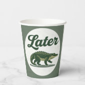 Später Krokodil: Ein stilvoller Abschied Pappbecher (Rückseite)