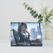 Später Nachmittag in meinem Büro Postkarte (Stehend Vorderseite)