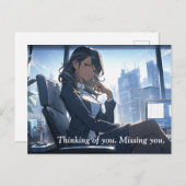 Später Nachmittag in meinem Büro Postkarte (Vorne/Hinten)