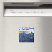 Später Nachmittag NYC Skyline als Sonnenuntergang Magnet (In Situ (Geschirrspüler))