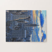 Später Nachmittag NYC Skyline als Sonnenuntergang Puzzle (Horizontal)