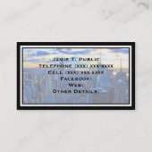 Später Nachmittag NYC Skyline als Sonnenuntergang  Visitenkarte (Rückseite)