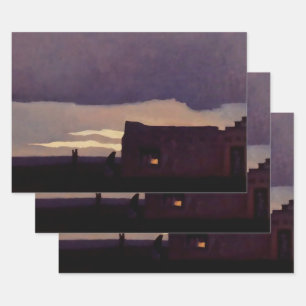 „Später Nachmittag“ Western Art von Maynard Dixon Geschenkpapier Set