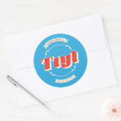 Später reden mit dir runder aufkleber (Umschlag)