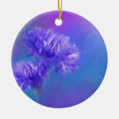 Später Sommer Blume Florenz Lila Cornflora Keramik Ornament (Vorne)