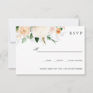 Später Sommer Orange Botanical WEDDING RSVP