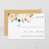 Später Sommer Orange Botanical WEDDING RSVP (Vorne/Hinten)