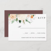 Später Sommer Orange Botanical WEDDING RSVP (Vorne/Hinten)