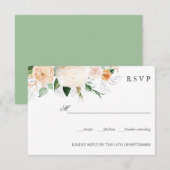 Später Sommer Orange Botanical WEDDING RSVP (Vorne/Hinten)