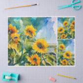 Später Sommer Sonnenblumen Seidenpapier (Basteln)