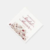 Später Sommer Wildblume Boho Brautparty Serviette (Ecke)