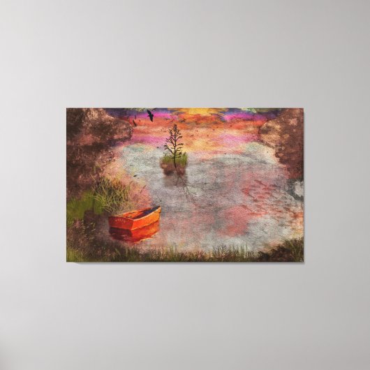 Später Sommerabend in Lambshire Cove Leinwanddruck (Vorderseite)