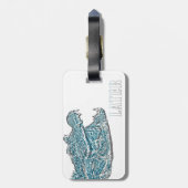 Spätere Alligator Gepäckanhänger (Rückseite vertikal)