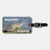 Spätere Alligator sehen Gepäckanhänger (Vorderseite horizontal)
