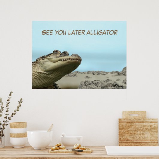 Spätere Alligator sehen Poster (Küche)