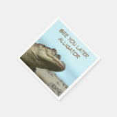Spätere Alligator sehen Serviette (Ecke)