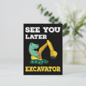 Spätere Bagger I - Kleinkinder Kinder Postkarte (Stehend Vorderseite)