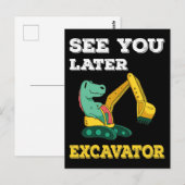 Spätere Bagger I - Kleinkinder Kinder Postkarte (Vorne/Hinten)