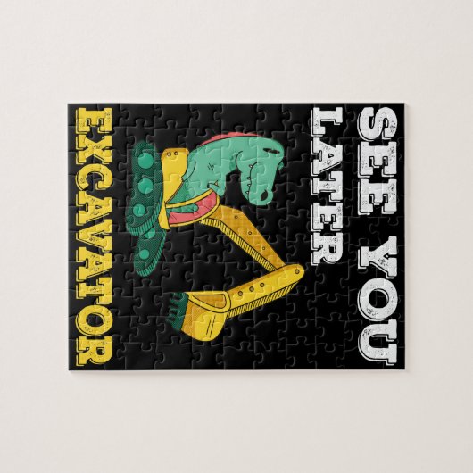 Spätere Bagger I - Kleinkinder Puzzle (Horizontal)