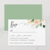 SPÄTERE BREITE RSVP MEAL WAHL KARTE (Vorne/Hinten)