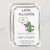 Späterer Alligator, Party Einladung (Vorne/Hinten)
