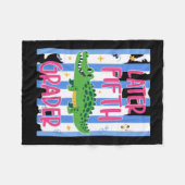 Späterer Fünftklässler Süßer Alligator Späterer Ga Fleecedecke (Vorderseite (Horizontal))