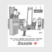 Spätes Bibliothekbuch. Strenge Strafe für verspäte Aufkleber (Blatt)