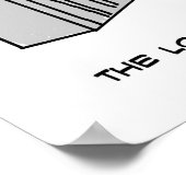 Spätes Bibliothekbuch. Strenge Strafe für verspäte Poster (Ecke)