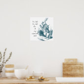 Spätes Kaninchen Poster (Küche)