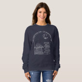 Spätes Night Book Club Sweatshirt (Weiße Tinte) (Vorne ganz)